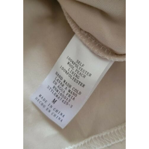 ✨️CL Altar'd State Cream Blue Diamond Print Lace Hem Dress Size M - Picture 12 of 12